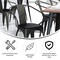 Emma and Oliver Alva Metal Indoor-Outdoor Stacking Chair with Vertical Slat Back, Arms and All-Weather Polystyrene Seat